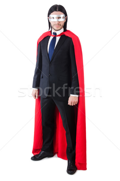 Man in red cover isolated on white Stock photo © Elnur