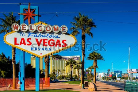 Berühmt Las Vegas Zeichen hellen Straße Stock foto © Elnur