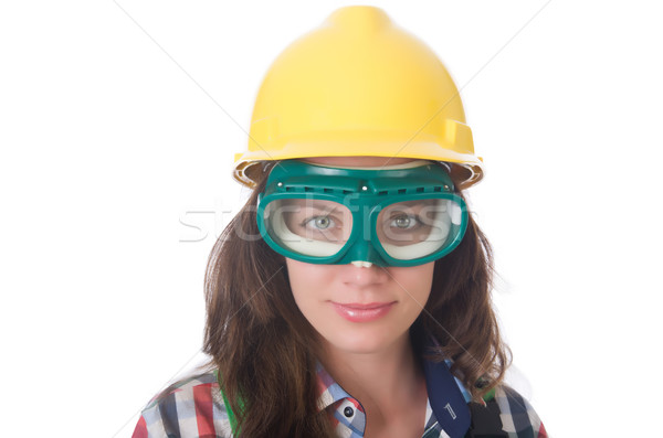 Woman wearing goggles in safety concept Stock photo © Elnur