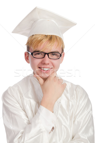 Stockfoto: Jonge · mannelijke · student · middelbare · school · witte · onderwijs