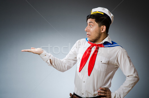 Funny captain sailor wearing hat Stock photo © Elnur