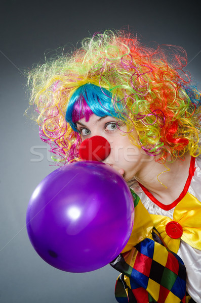 Funny clown komiczny szczęśliwy zabawy piłka Zdjęcia stock © Elnur