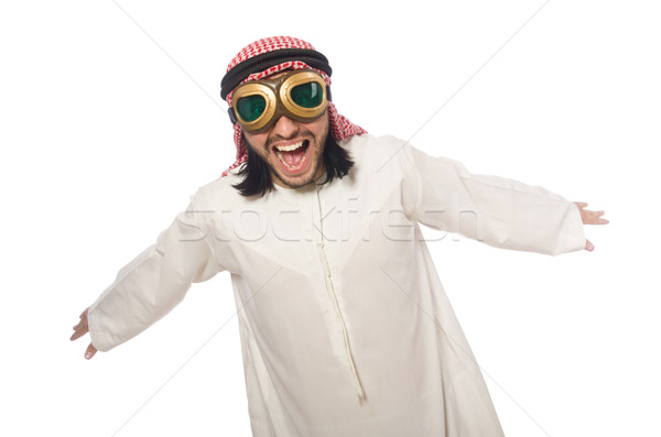 Arab man wearing aviator glasses isolated on white Stock photo © Elnur