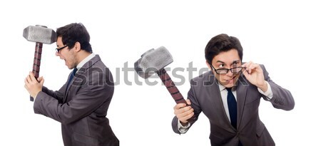 Mann ax isoliert weißen Mannes weiß Business Stock foto © Elnur
