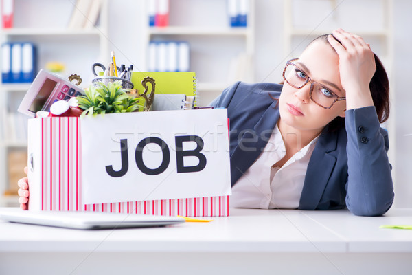 Businesswoman resigning from her job Stock photo © Elnur