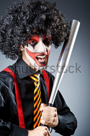Férfi ördög jelmez halloween mosoly szexi Stock fotó © Elnur