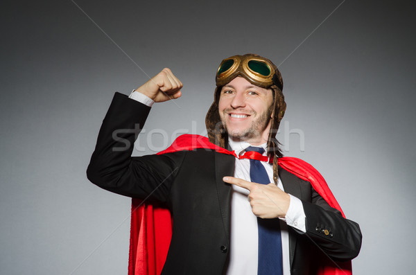 Superman concept with man in red cover Stock photo © Elnur