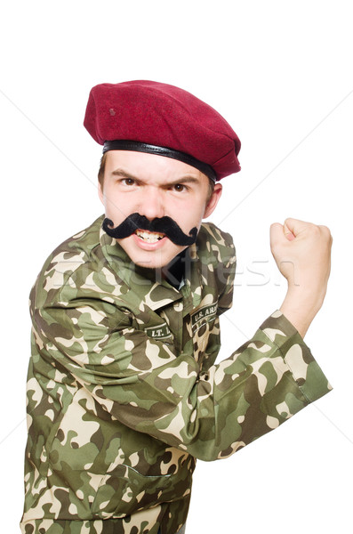 Drôle soldat militaire homme fond guerre [[stock_photo]] © Elnur