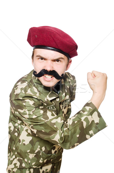 Funny soldado militar hombre fondo guerra Foto stock © Elnur