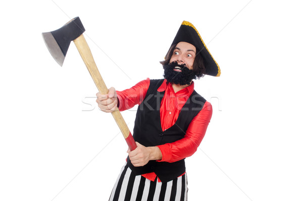 Funny pirate isolated on the white Stock photo © Elnur