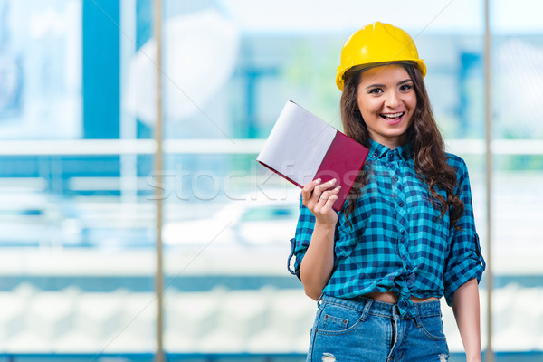 Foto stock: Mujer · constructor · construcción · empresario