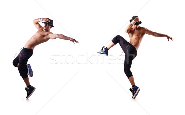 Ripped dancer isolated on the white Stock photo © Elnur