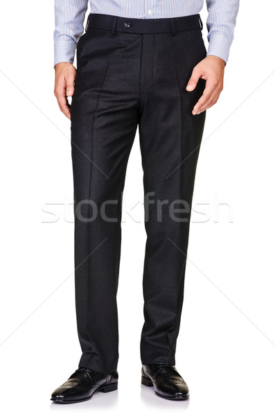 моде брюки белый модель фон джинсов Сток-фото © Elnur