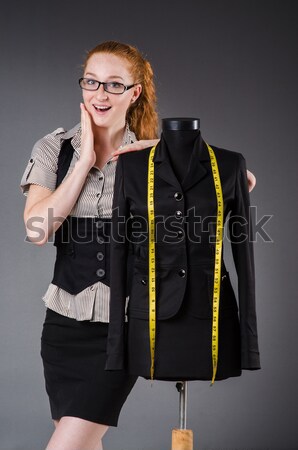 Young woman in vivid jacket isolated on white Stock photo © Elnur