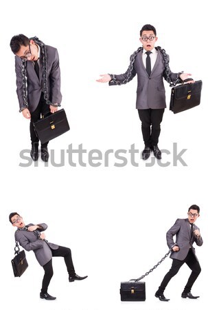 Twee mannen zwaard geïsoleerd witte business zakenman Stockfoto © Elnur