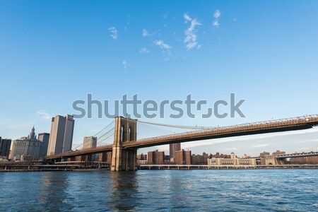 Brooklyn bridge in New York on bright summer day Stock photo © Elnur