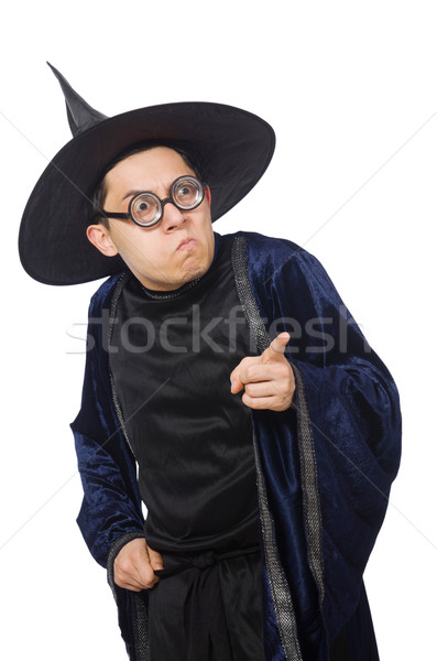 Funny wise wizard isolated on the white Stock photo © Elnur