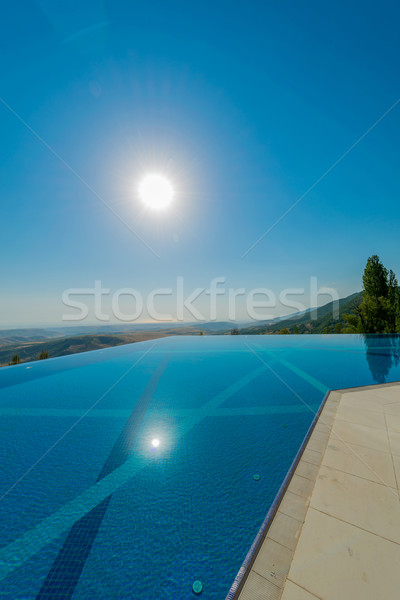 Foto stock: Infinito · piscina · brillante · verano · día · cielo