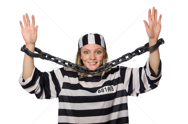 Prisoner isolated on the white background Stock photo © Elnur