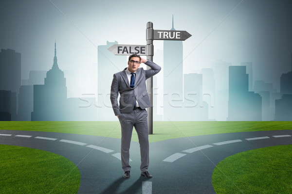 Businessman in difficult choice concept Stock photo © Elnur