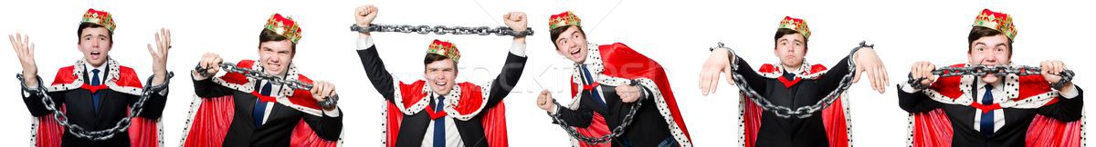 The concept of king businessman with crown Stock photo © Elnur