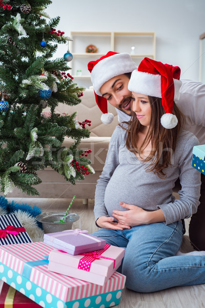 Stok fotoğraf: Genç · aile · çocuk · bebek · Noel