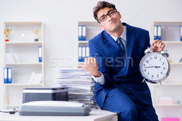 The businessman making copies in copying machine Stock photo © Elnur