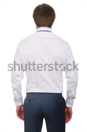 Male model with shirt isolated on white Stock photo © Elnur