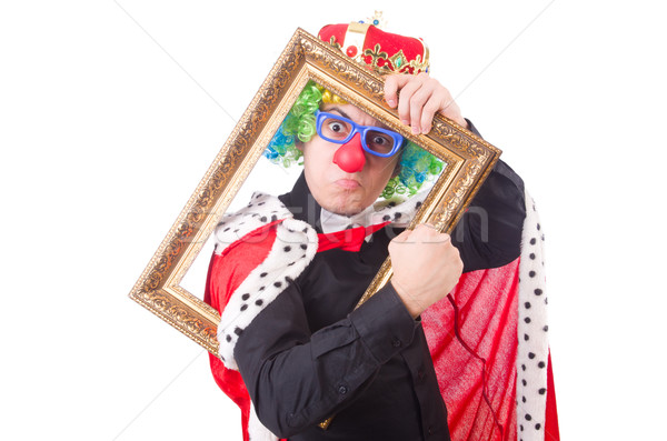 Businessman with crown isolated on white Stock photo © Elnur