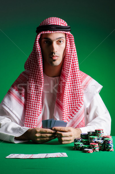 Arabes homme jouer casino affaires vert [[stock_photo]] © Elnur