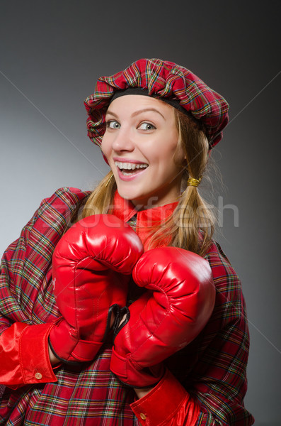 Kobieta odzież boks dziewczyna sportu fitness Zdjęcia stock © Elnur