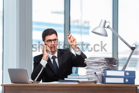 Desperate broke man committing suicide in the office Stock photo © Elnur