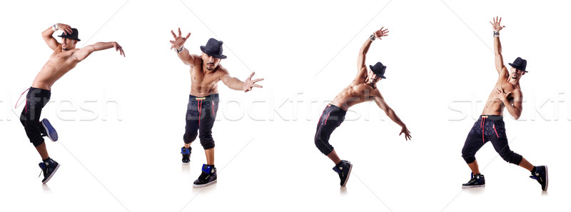Ripped dancer isolated on the white Stock photo © Elnur
