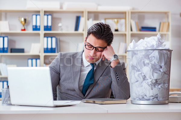 Businessman in paper recycling concept in office Stock photo © Elnur