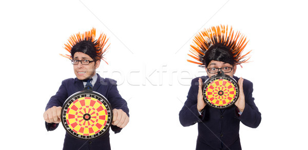 Funny man with mohawk hairstyle Stock photo © Elnur