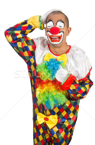 Sad clown isolated on white Stock photo © Elnur