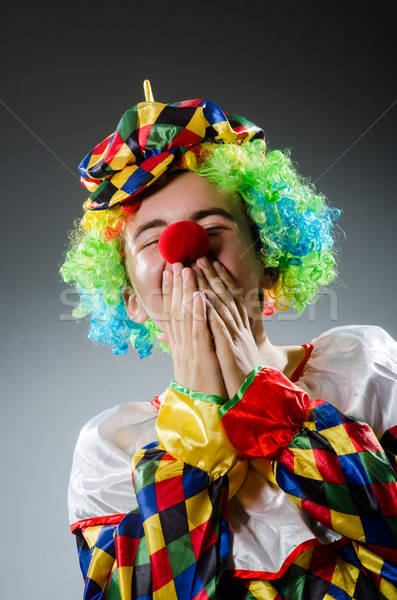 Funny clown humor uśmiech zabawy hat Zdjęcia stock © Elnur