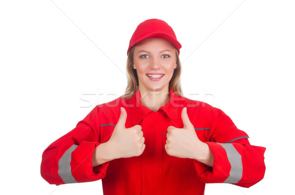 Woman in industrial concept isolated on white Stock photo © Elnur