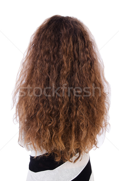 Stockfoto: Vrouw · lang · haar · kapsel · textuur · haren · schoonheid