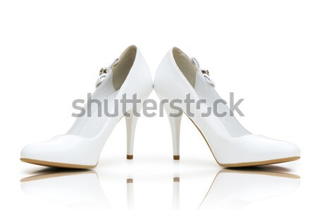 Stock photo: Woman shoes isolated on the white background