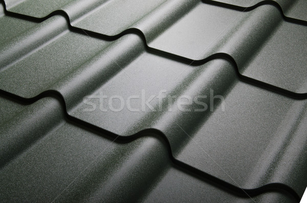 Stock photo: Close up of metal roof tile