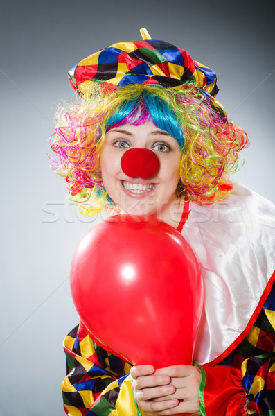 Grappig clown komisch man leuk regenboog Stockfoto © Elnur