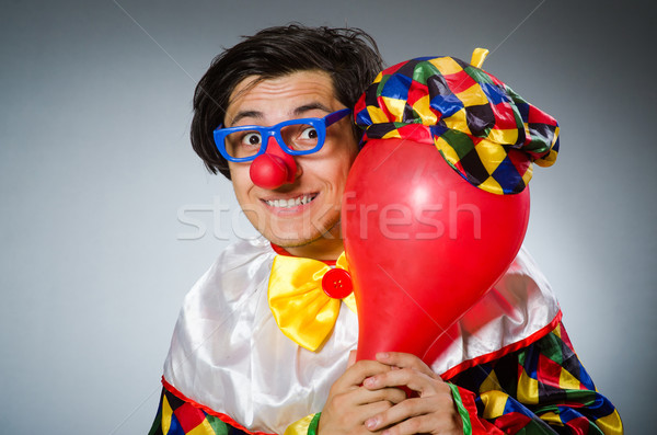 Divertente clown comico felice divertimento palla Foto d'archivio © Elnur