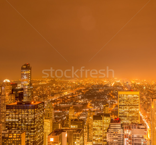 Stock photo: View of New York Manhattan during sunset hours