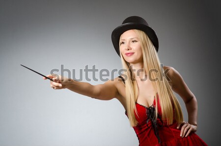 Mulher bandido arma curta branco sensual modelo Foto stock © Elnur