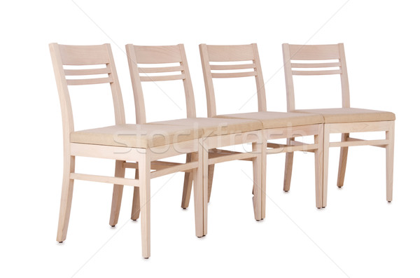 Stok fotoğraf: Ayarlamak · sandalye · yalıtılmış · beyaz · ofis · mobilya