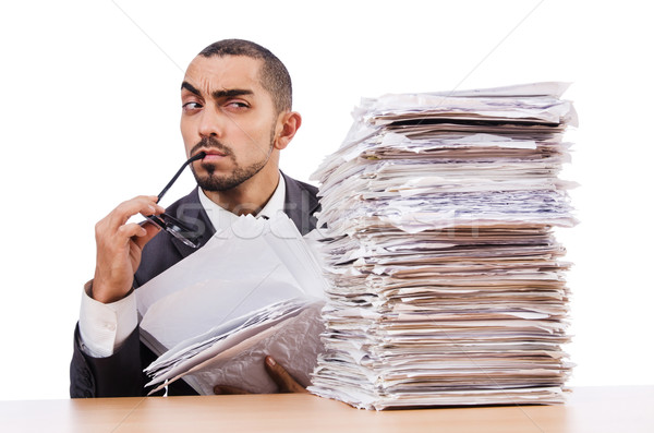 Man with too much work to do Stock photo © Elnur