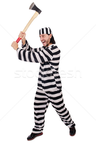 Prison inmate isolated on the white background Stock photo © Elnur