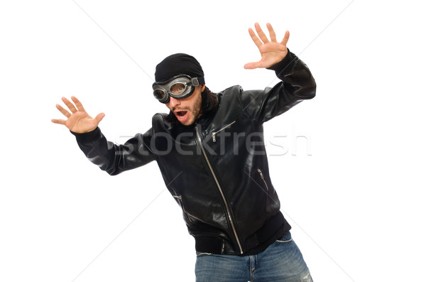 Young man with aviator glasses on white Stock photo © Elnur