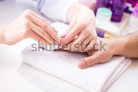 Hand manicure treatment in health concept Stock photo © Elnur